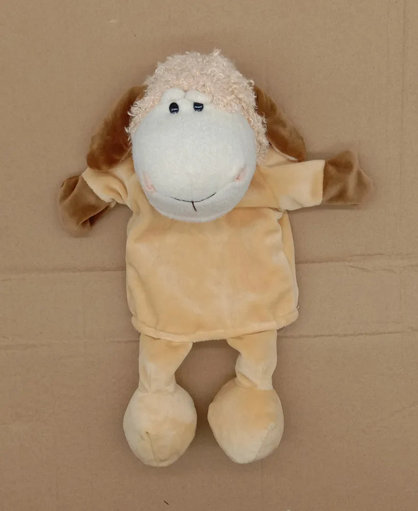 Cartoon Animal Hand Puppet Parent-child Game Doll, 35cm, Stuffed Gaming Doll, Lion Elephant Pig Appease Toys, Birthday Gifts For Children