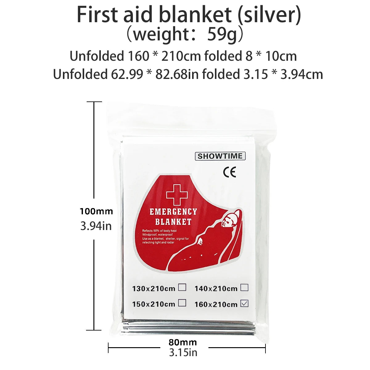 1/2/10Pcs, Emergency Blanket, Outdoor Survival First Aid, Military Rescue Kit, Windproof Waterproof Foil, Thermal Blanket for Camping