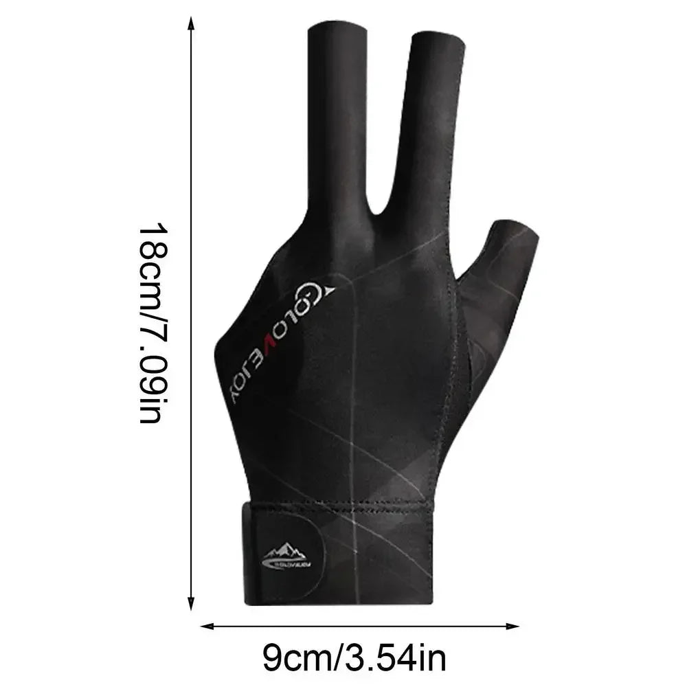 1Pc, Open Finger Billiard Gloves, Breathable Polyester Snooker Pool Glove, Adjustable Sticker, Smooth Soft Lightweight Amateur Training