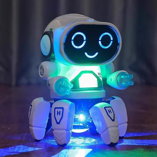 Juguete educativo musical Kids Glow, mascota eléctrica, bonita luz LED, robot bailarín musical, juguete para bebés para aprender a gatear, regalo de cumpleaños para niños
