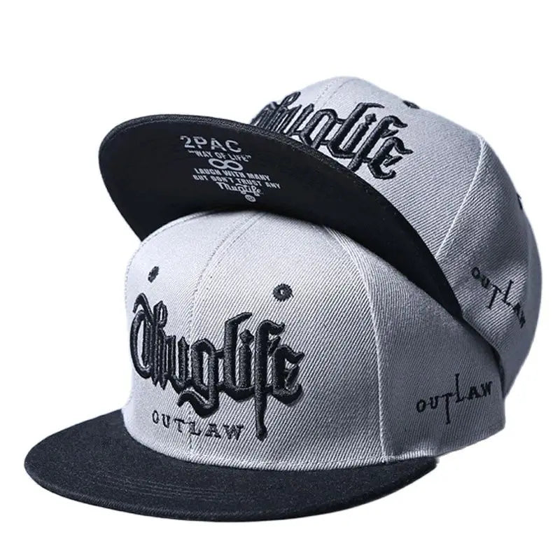 1 Pcs, Fashion Fastball CAP, Thuglife Embroidery Hiphop Baseball Cap, Snapback Hat, Adult Outdoor Casual Sun, Casual Bone Adjustable