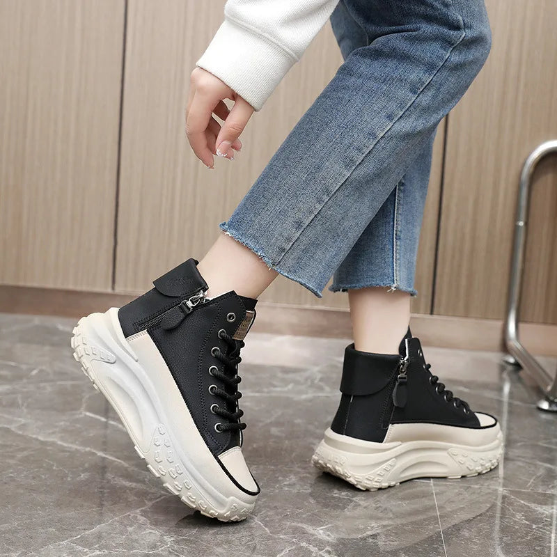Women's Sneakers, Luxury Fashion Womens Boots, High-top Platform Casual Shoes, New Female Outdoor Running Shoes, Winter Women Shoes