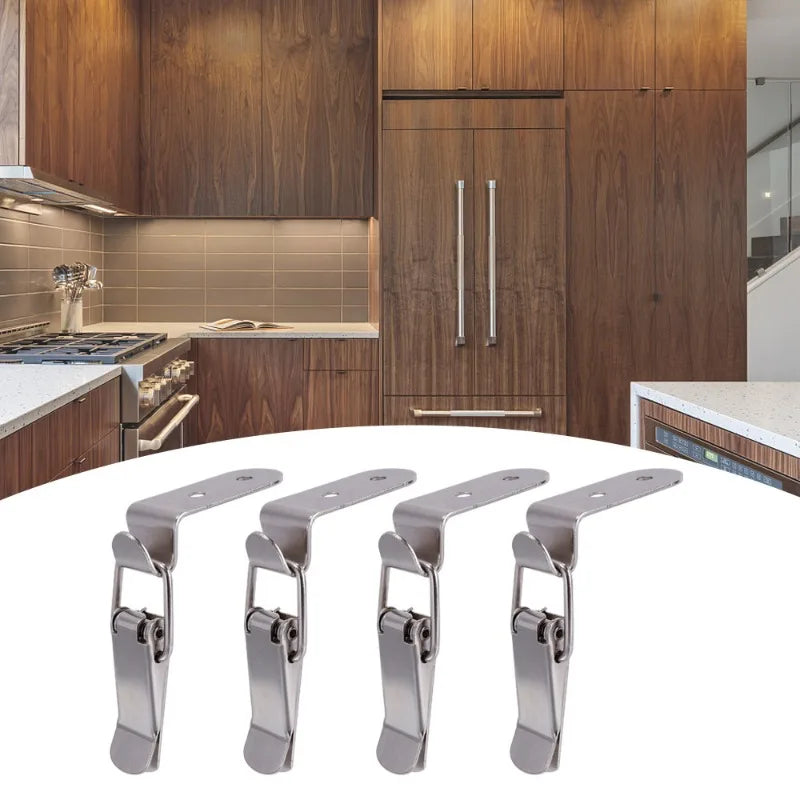 90° Duck-mouth Buckle Lock, Wooden Boxes, Hardware Closure Hasps, Snap Lock Clamp Quick Release Latch for Suitcase Drawers Cabinet