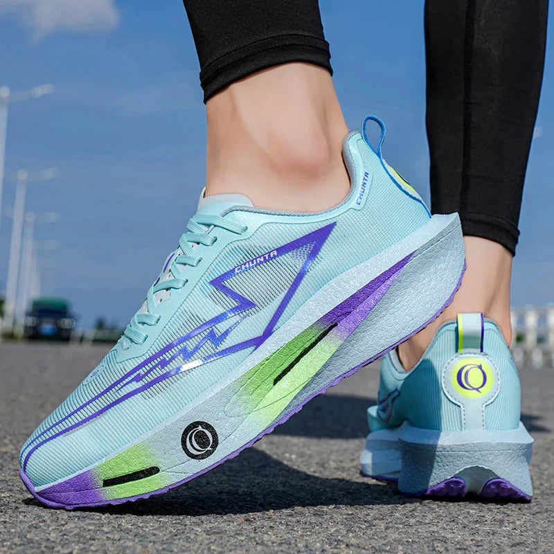 Men's Fashionable Casual and Comfortable Sports Running Shoes, Breathable Fabric Upper, Non-Slip and Wear-Resistant Cushioning Soles, Round-Toe Lace-Up Casual Running Shoes, Suitable for All Seasons