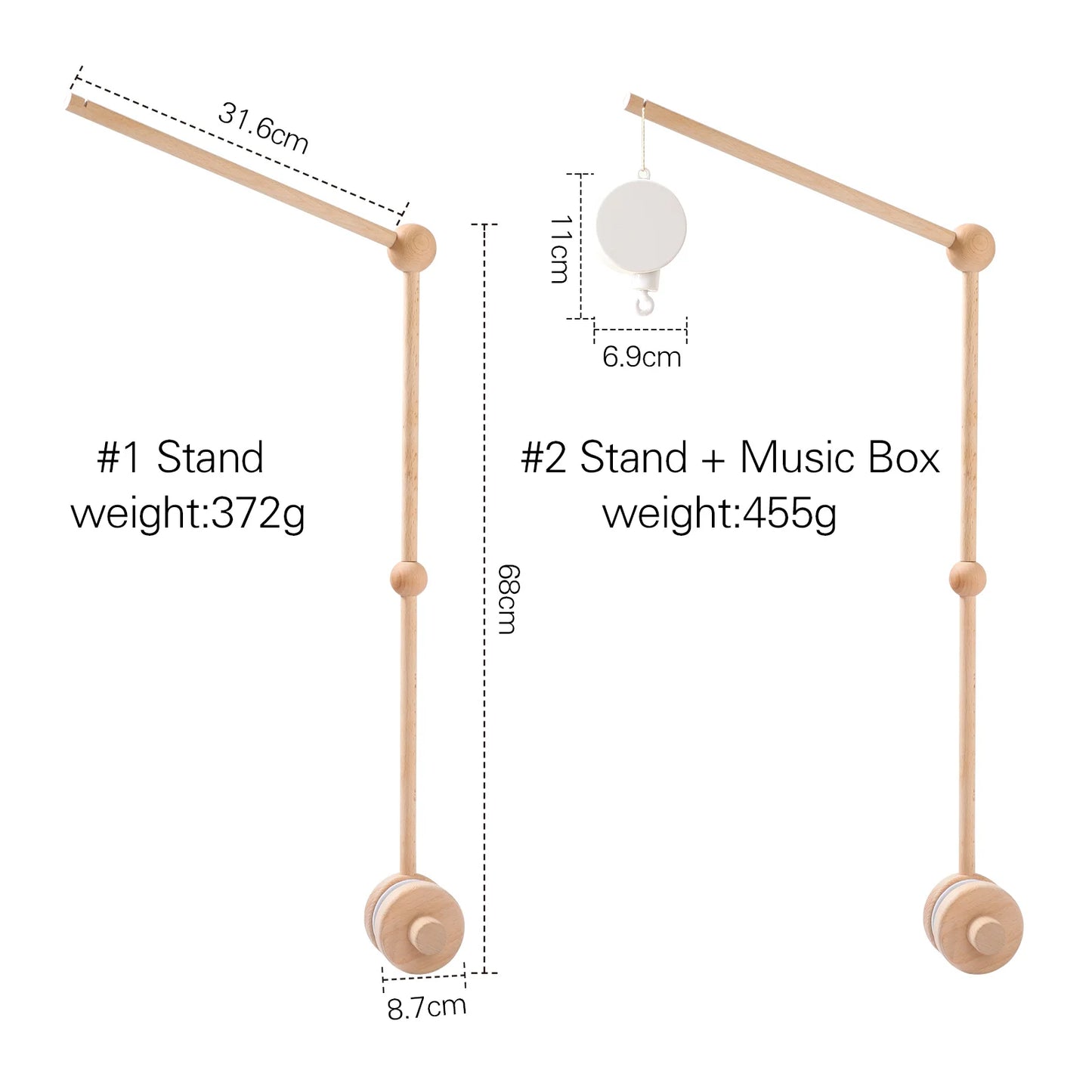 Newborn Baby Rattles Toys, 0-12 Months Soft Felt Whale Bed Bell Infant Mobile Crib Hanging Musical Carousel Toy, Boys Girls Gift