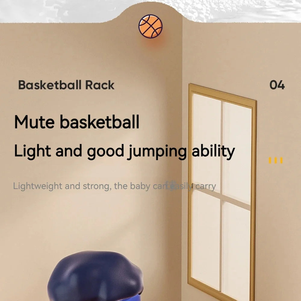 Foam Basketball, Kids Silent Basketball, Bouncing Mute Silent Ball, Bounce Squeezable Mute Bouncing Basketball