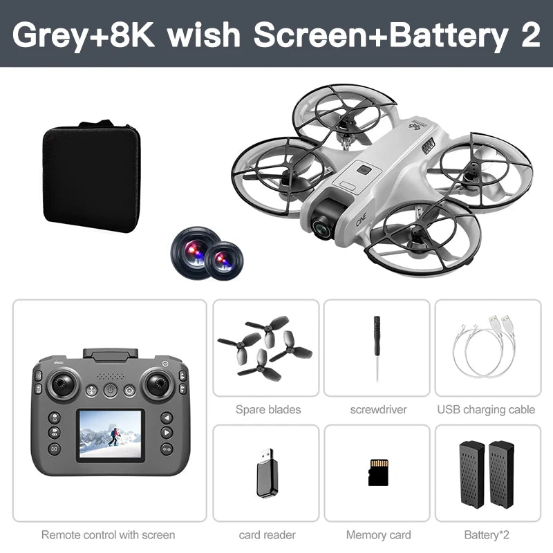 Mini Drone, Camera Drone 4K Professional Aerial 8k Dual Camera Intelligent obstacle avoidance  Brushless Quadcopter, Kid RC Toy