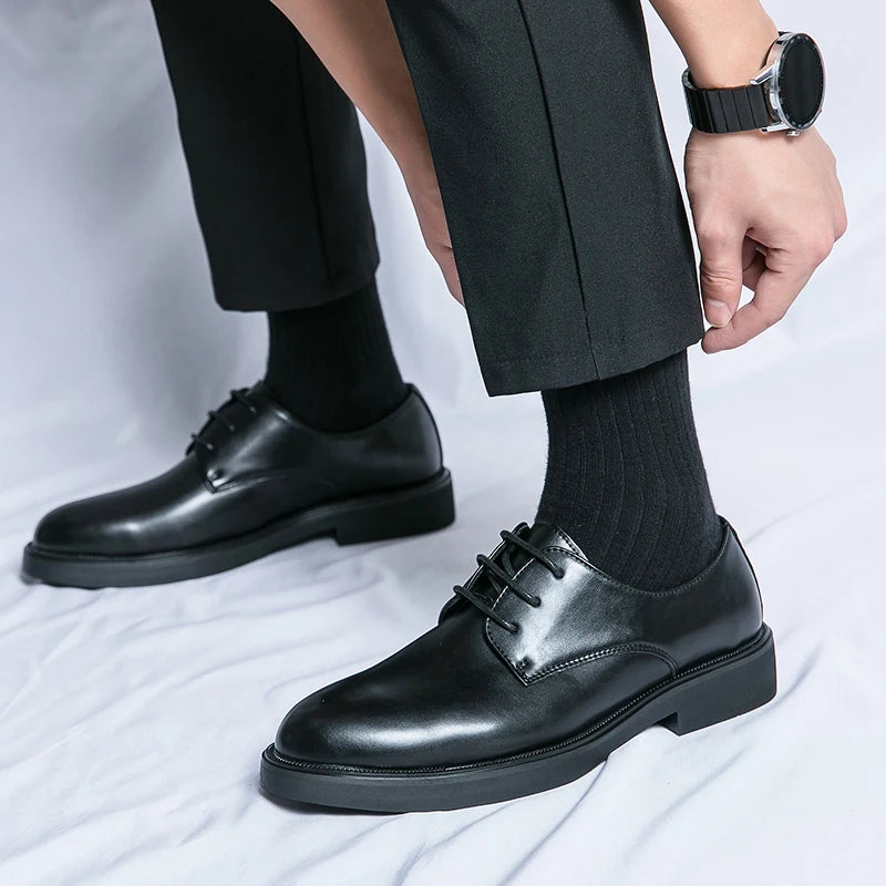Spring Autumn Soft Sole Comfortable Casual Shoes, Men's Outdoor Hiking Travel Shoes, High End High Quality Men's Suit Dress Shoes