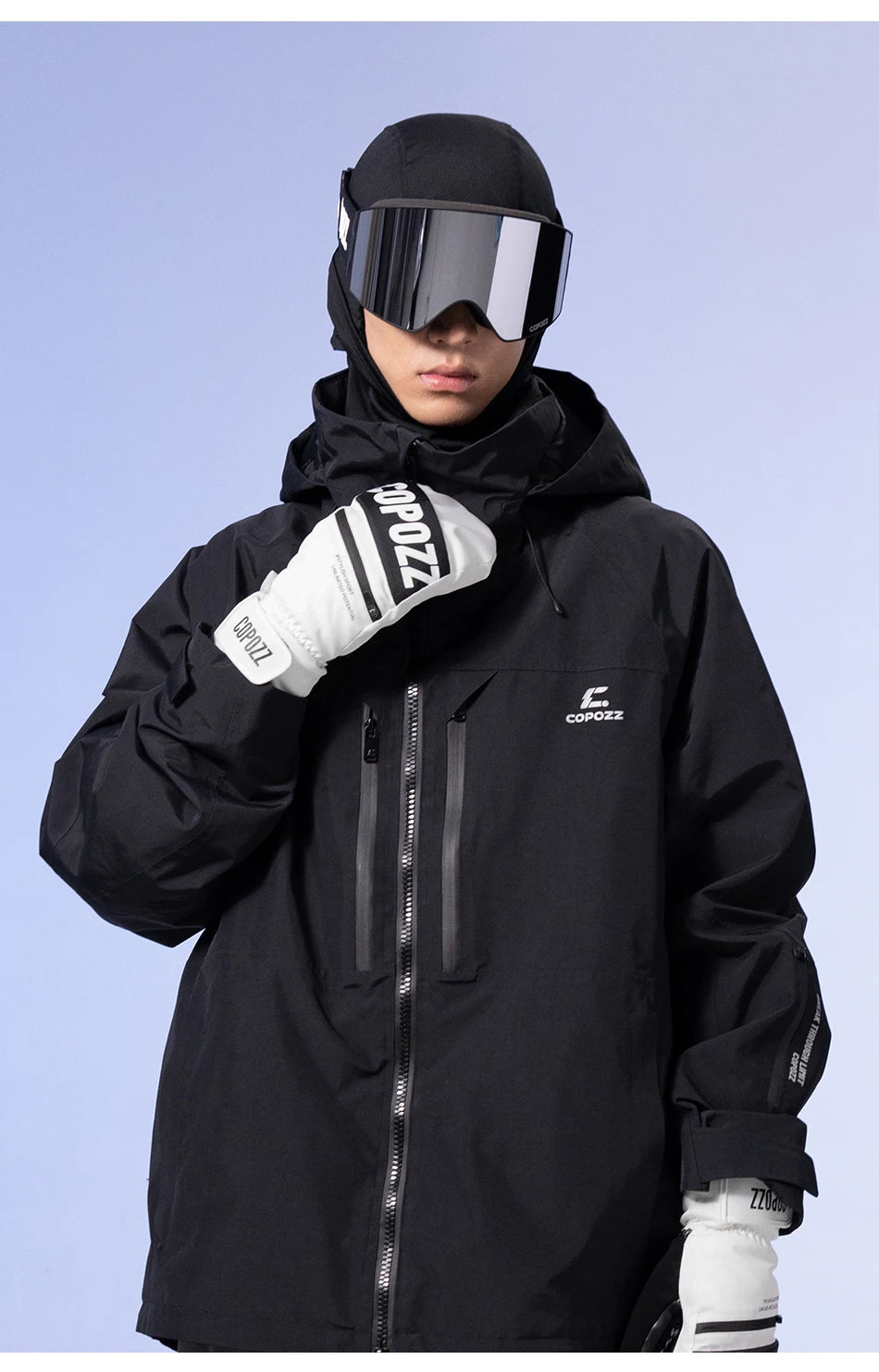 3M Thinsulate Thick Adult Teenage Professional Snowboard Ski Gloves, Windproof Winter Warm Thermal Snow Mittens, Snowmobile Gloves, COPOZZ