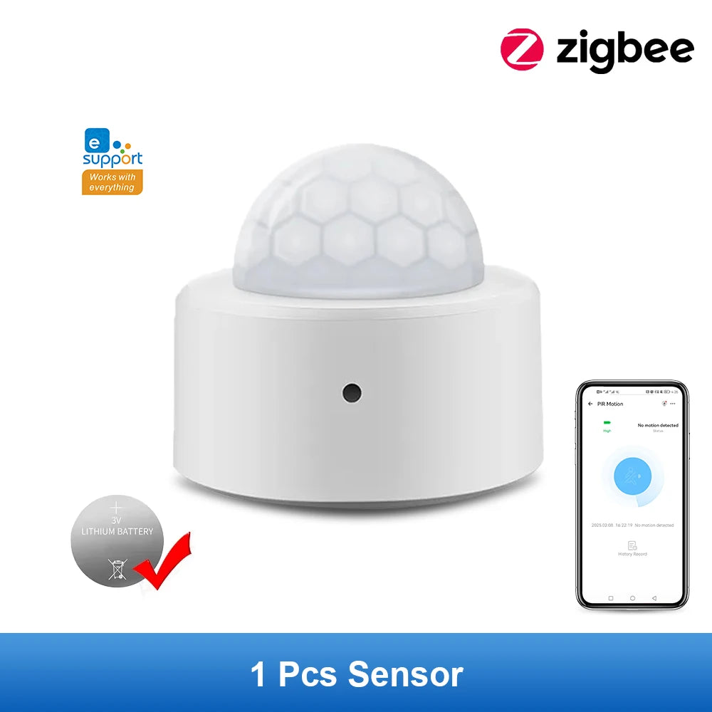 EWelink Zigbee With/Without a Stand PIR Motion Sensor, Human Body Infrared Detector, Security Alarm Sensor Works With APP