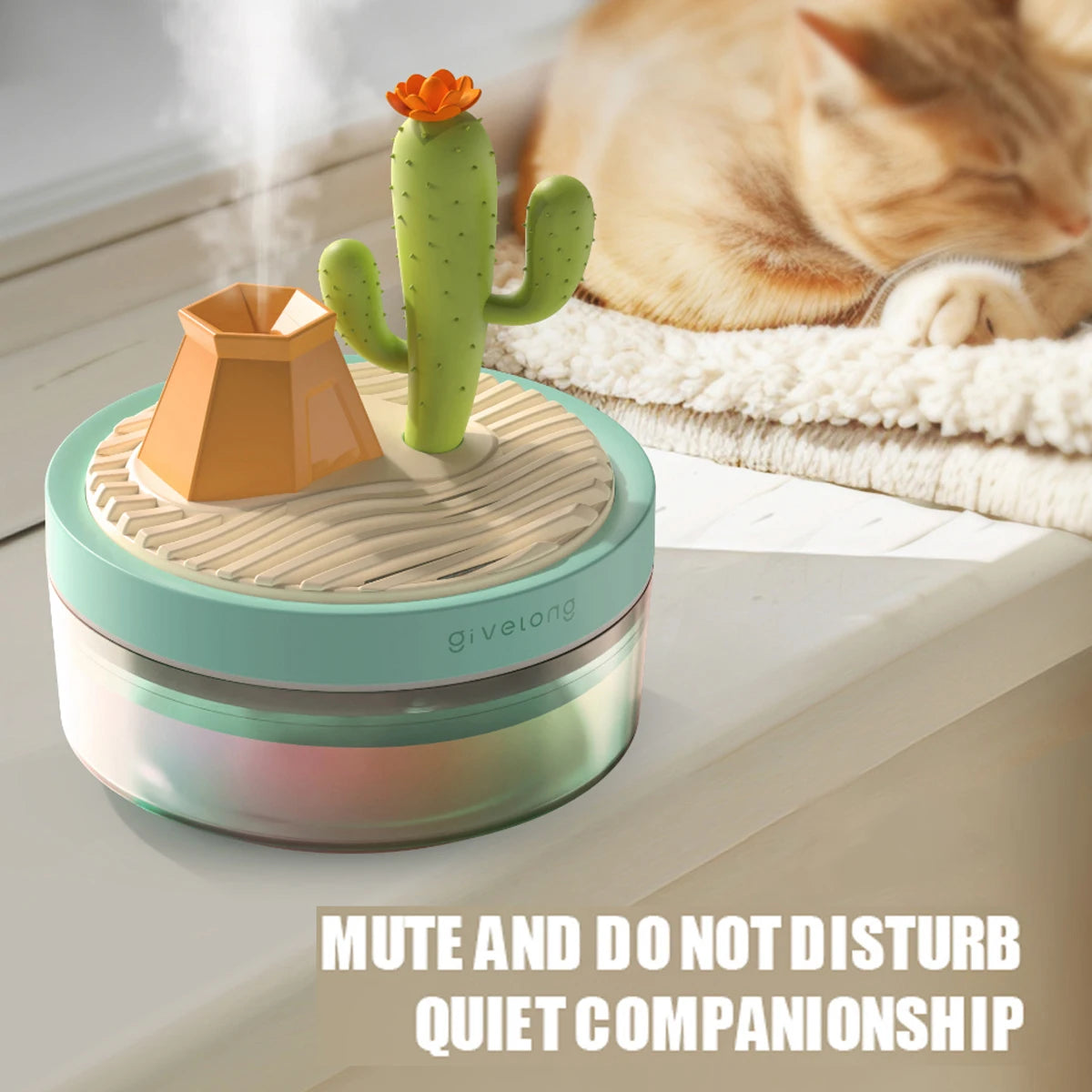 Landscape Air Humidifier, Small Spray Hydration Household Silent Bedroom Desktop Car USB Aromatherapy Humidifiers, Diffuser