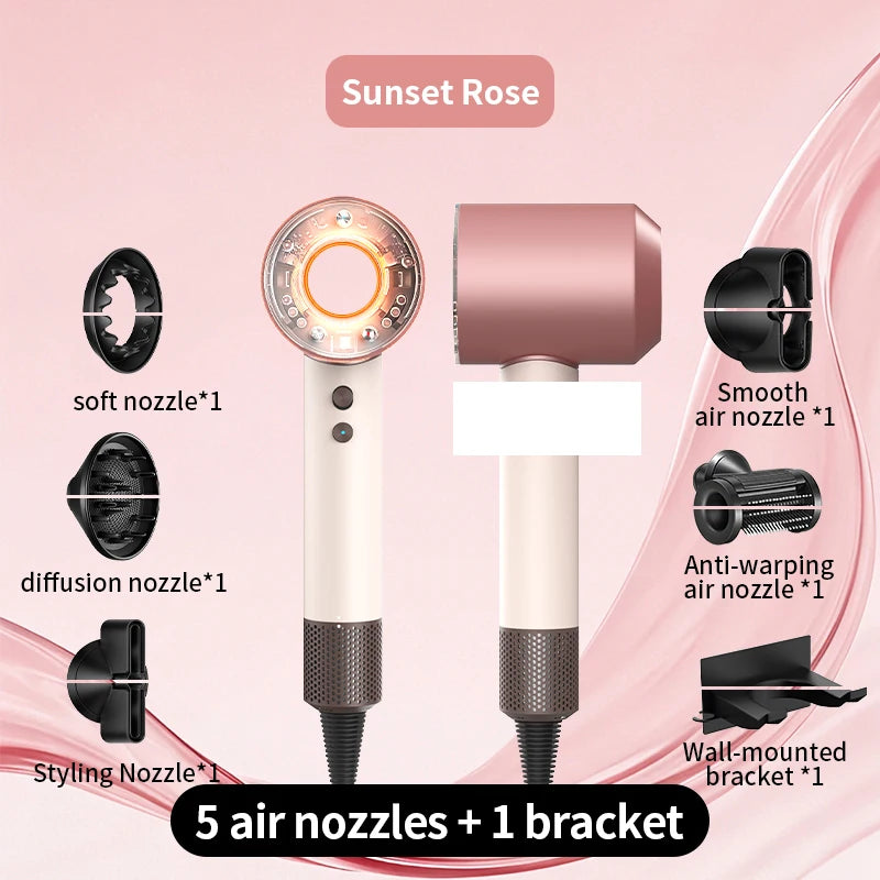 High Wind Home Negative Ion Silent Hair Dryer 1700W Intelligent Sensing Easy Hair Care Say Goodbye to Hot Hair Troubles