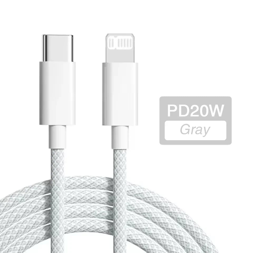 PD 20W USB-C Charging Cable For iPhone 14 13 12 11 Pro Max Xs 8 Plus iPad 3A, Fast Charging Cord, Lightning Data Cable For iPhone