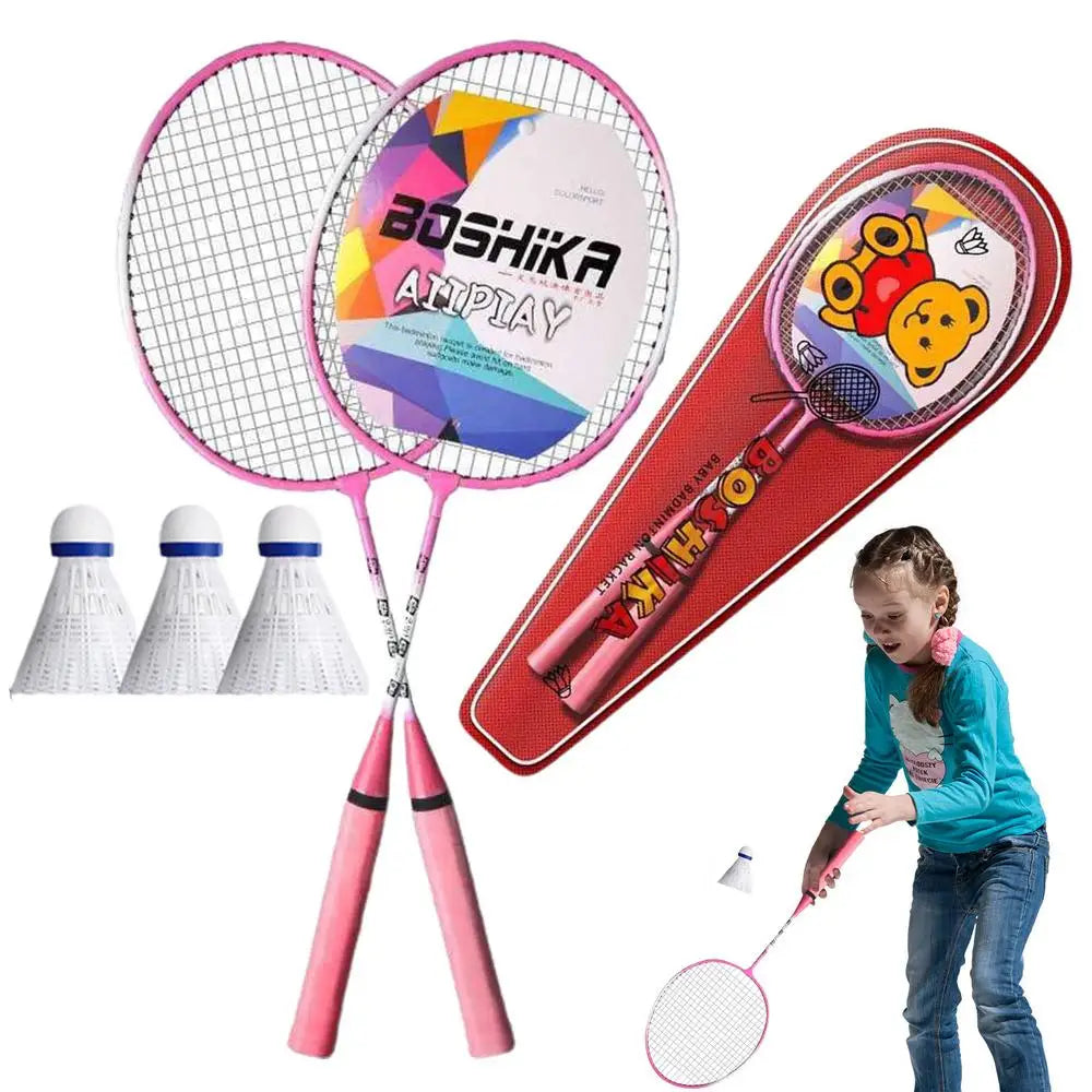 Badminton Rackets Set, 2Pcs, Professional Portable Badminton Rackets With Carrying Bag And 3 Badminton Balls, Team Sports Equipment