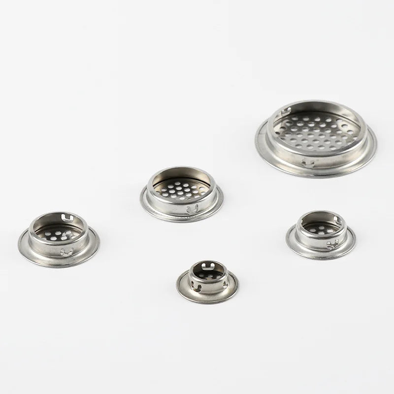 1Pc, Round Stainless Steel  Ventilation Cover, Louver Air Vent Grill Mesh Hole Cover For Wardrobe Cabinet, Furniture Accessories