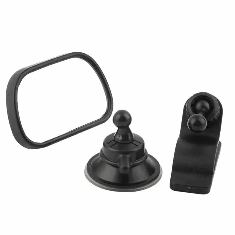 Car Interior Baby Mirrors, 360 Degrees Rotatable Windshield Sucker Sun Visor Plate Clips Mirror, Baby Kid Back Seat Observe Mirror
