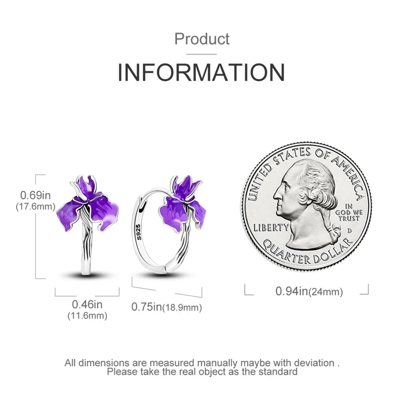 925 Sterling Silver Colored Zirconium Stars Hoop Earrings For Women Jewelry, Anniversary WeddingMaking Jewelry Gift
