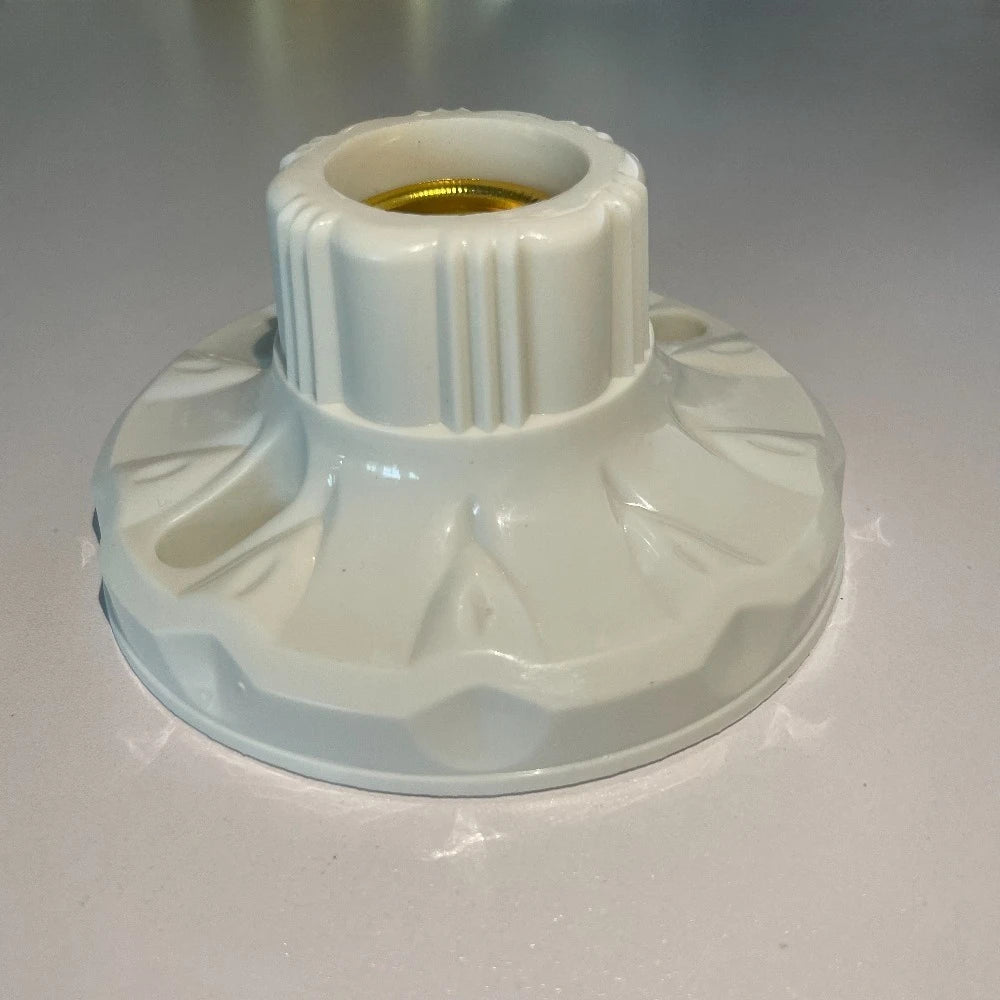 1-20Pcs, 220V E27 Screw Lamp, Stand Light Bulb Socket Holder Adapter Base, Cap Socket White Ceiling Light Lamp Bulb Fixing Base