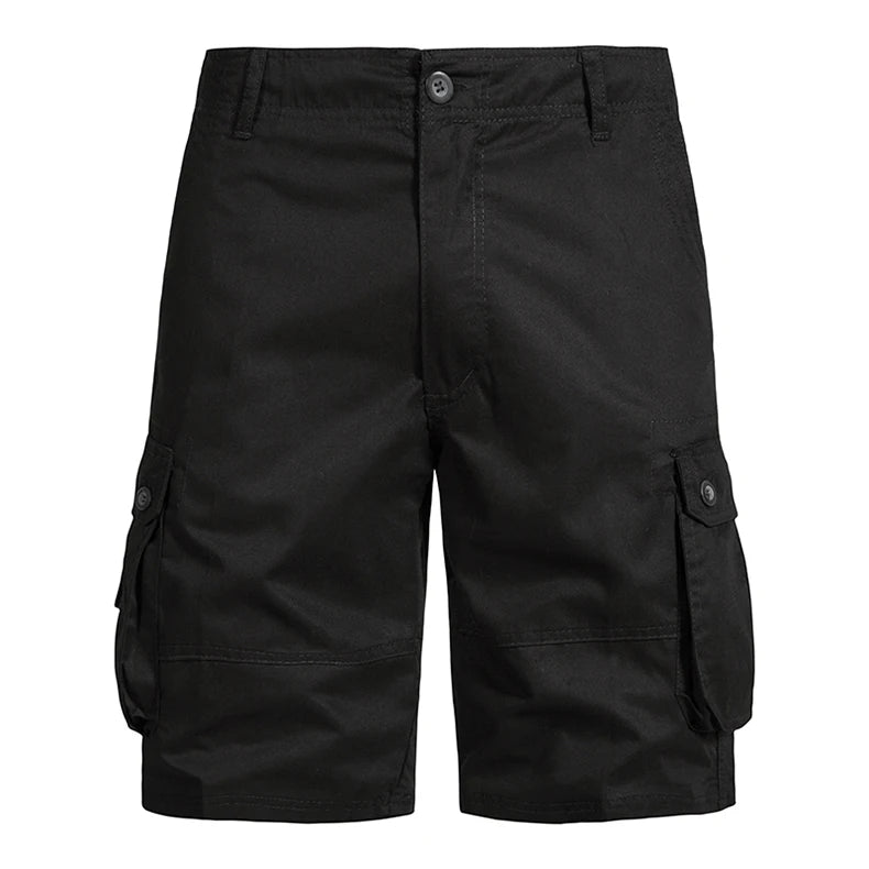 Men's Shorts Loose Large Size Multi-Pocket Overall, Summer Cotton Comfortable Nickel Pants, Outdoor Casual, Sports Beach Pants