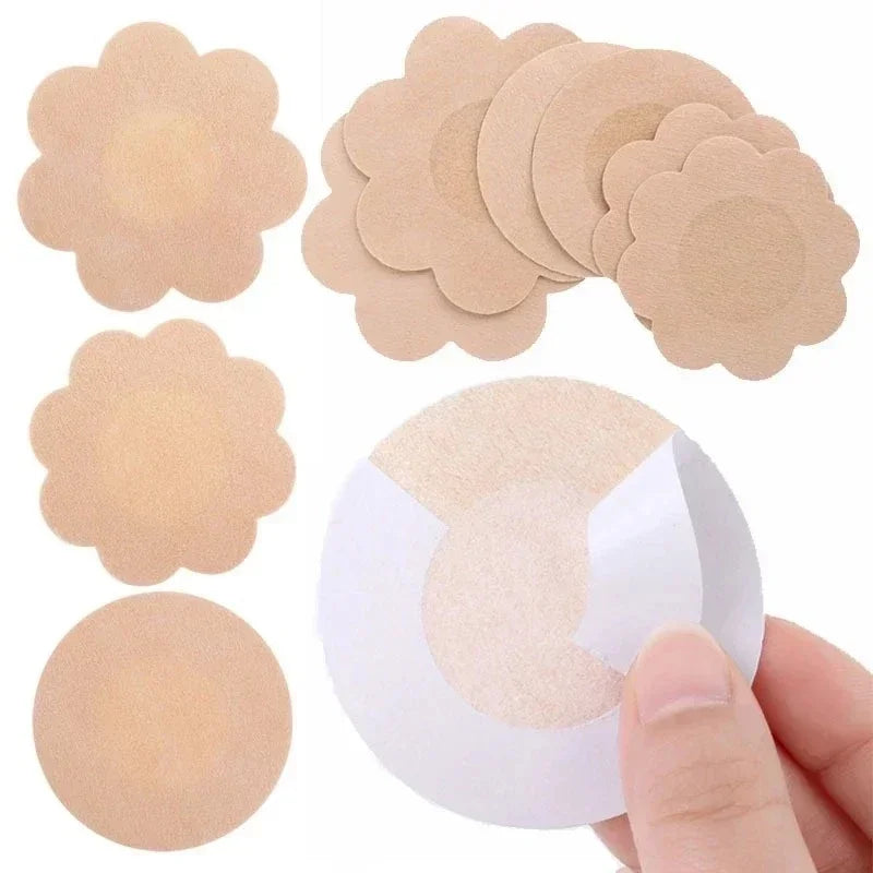 10-200Pcs, Nipple Cover Stickers, Women Breast Lift Tape Pasties, Invisible Self-Adhesive Disposable Bra Padding, Chest Paste Patch