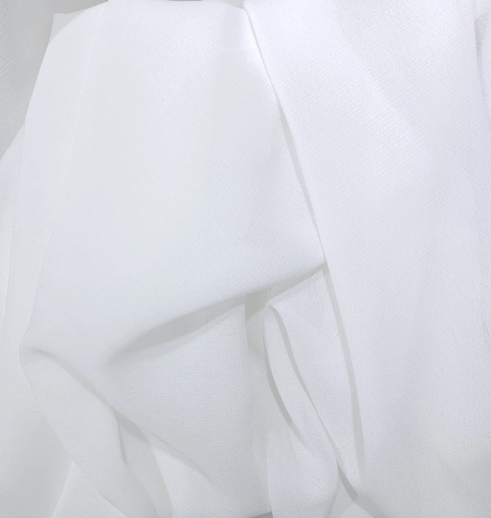 Solid White Tulle, Luxurious Chiffon Sheer Window Curtains For Living Room, Modern Voile Organza Drapes Bedroom Decoration, ASAZAL