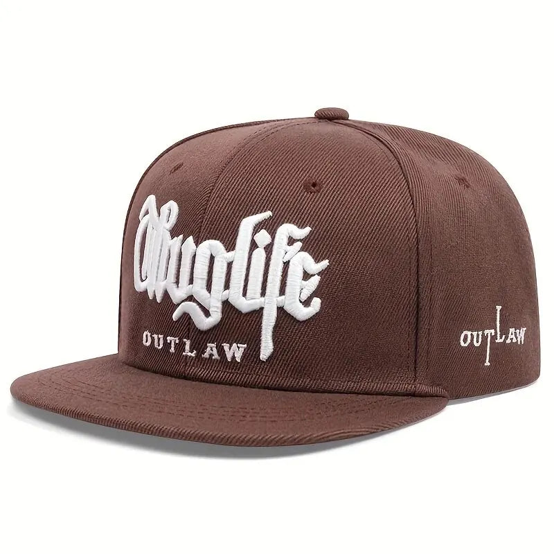 1 Pcs, Fashion Fastball CAP, Thuglife Embroidery Hiphop Baseball Cap, Snapback Hat, Adult Outdoor Casual Sun, Casual Bone Adjustable
