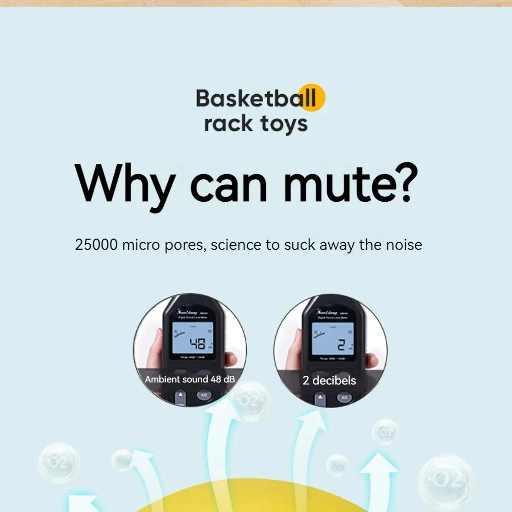 Foam Basketball, Kids Silent Basketball, Bouncing Mute Silent Ball, Bounce Squeezable Mute Bouncing Basketball