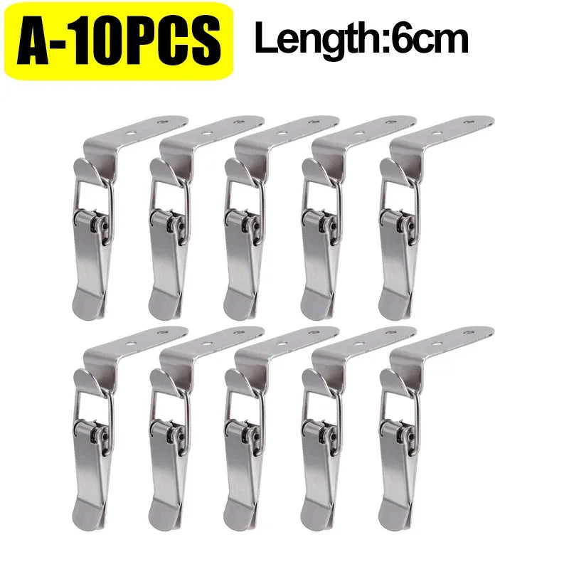 90° Duck-mouth Buckle Lock, Wooden Boxes, Hardware Closure Hasps, Snap Lock Clamp Quick Release Latch for Suitcase Drawers Cabinet