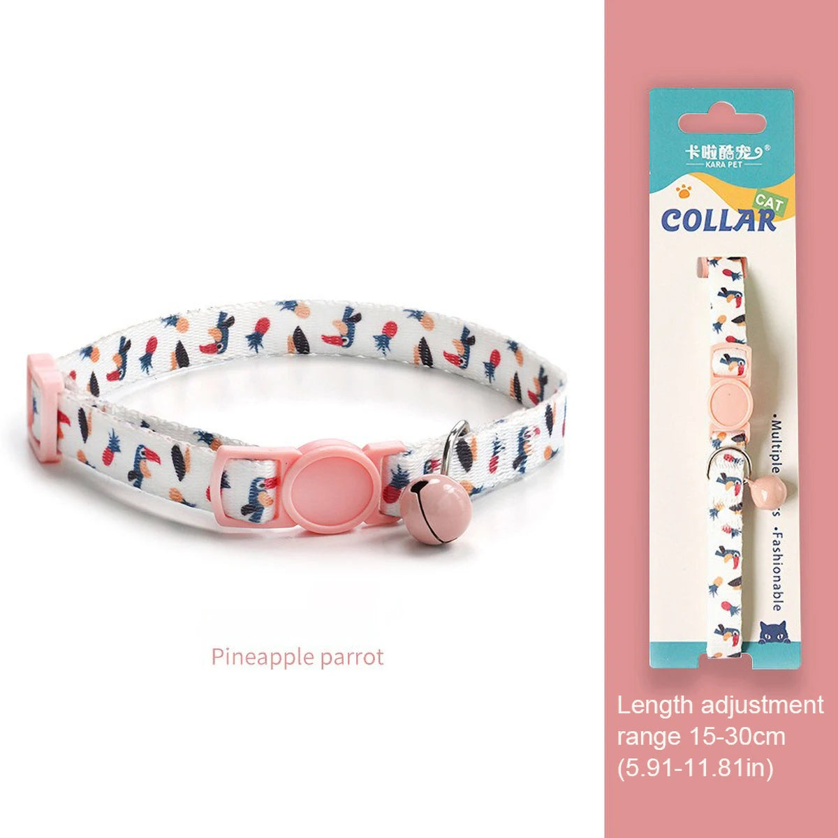 Cute Cat Weaving Necklace with Small Bell Design, Anti-Suffocation Cat Collar Adjustable 15-30cm Comfortable Soft nylon material