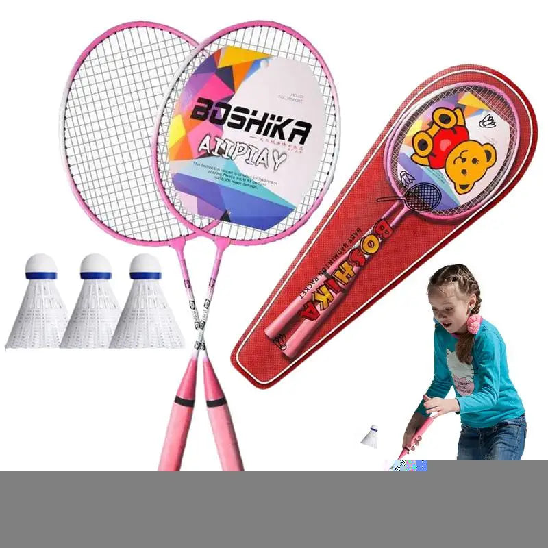 Badminton Rackets Set, 2Pcs, Professional Portable Badminton Rackets With Carrying Bag And 3 Badminton Balls, Team Sports Equipment