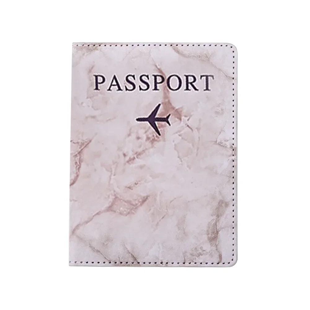 Fashion Passport Protective Cover, Embroidery Letter Pattern Travel Passport Holder, Wallet Gift PU Leather Card Case Cover Unisex