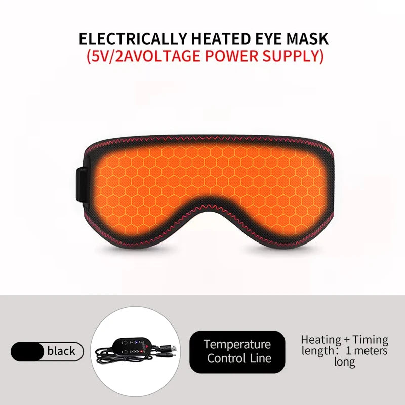 Hot Compress Electric Steam Eye Mask Heating Massage Constant Temperature Smart Timing Sleep Shading Sleeping Mask Eye Relief