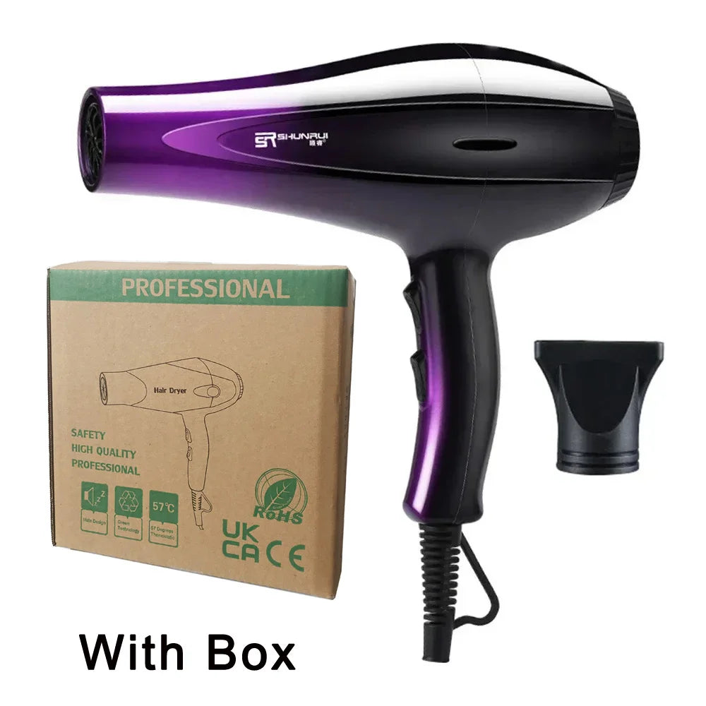 High-Power Ionic Hair Dryer, Fast Heating and Hot/Cold 9 Gears Adjustment Home Professional Hair dryer, Blow Dryer with Accessories