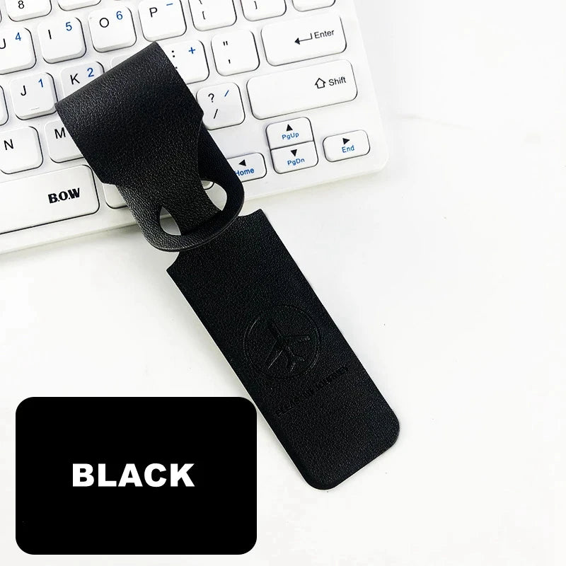 1Pc, PU Leather Luggage Tag, Creative Baggage Suitcase Identifier, ID Address Holder Boarding Tags, Portable Label Travel Accessories