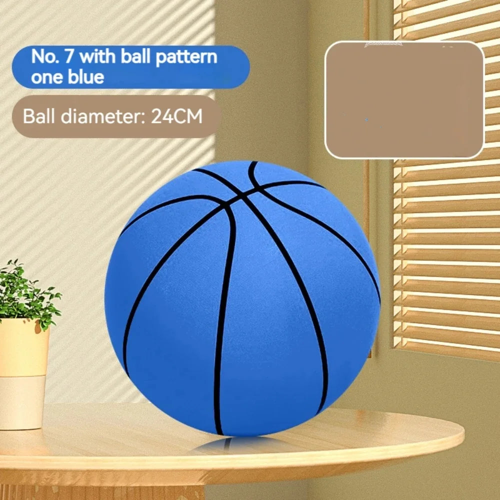 Foam Basketball, Kids Silent Basketball, Bouncing Mute Silent Ball, Bounce Squeezable Mute Bouncing Basketball