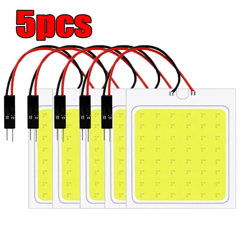 10/1 PCS 48 SMD T10 4W 12V COB Car Interior Panel LED Lights White Lamp Bulb Car Dome Reading Trunk Lamps