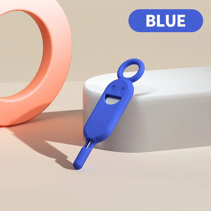 2 IN 1 SIM Card Removal Needle Pin with Protector Holder, Anti-Lost Phone SIM Cards Storage Case, Tray Ejector Needle Opener