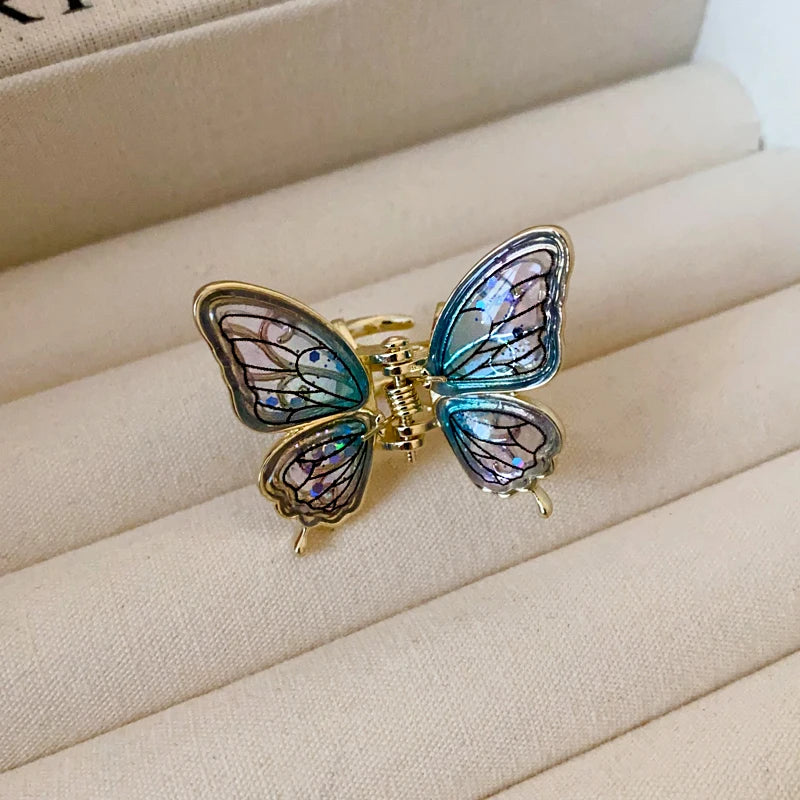 Mini Butterfly Hair Claws for Women Ladies Small Ponytail Braid Hair Claw Clips Girl Fashion Shark Clip Hair Accessories Sets