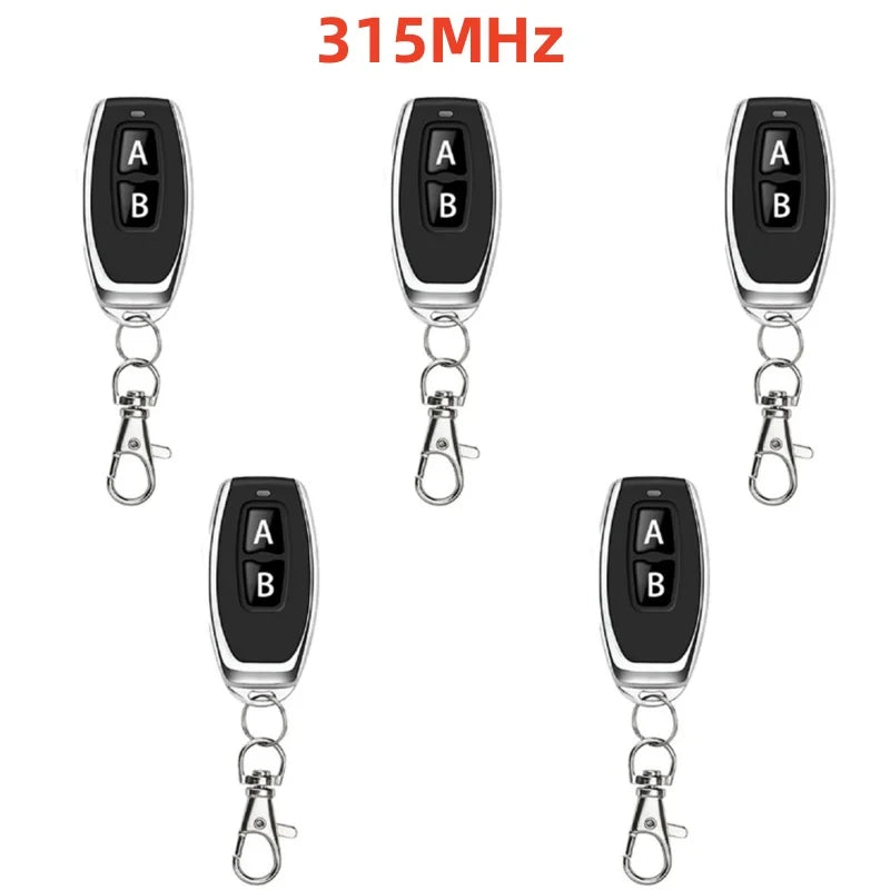 Wireless 433/315MHz RF Remote Control Copy Code 2 Buttons for Garage Door Gate Opener, Home Automation, Car Alarm