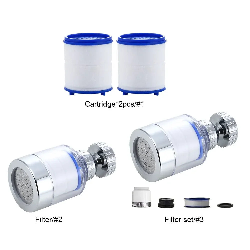 Faucet Filter Elements Water Purifier Filter, Remove Chlorine Heavy Metal Faucet Adapter, PP Cotton Filtration for Kitchen Bathroom