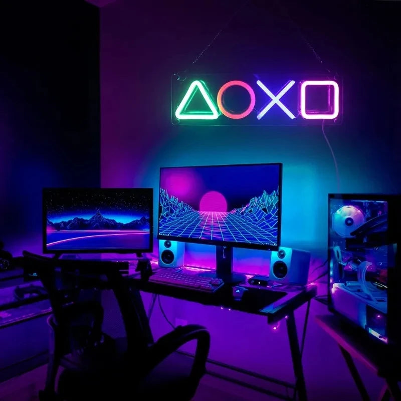 LED Neon Signs for Bedroom Wall Decor, USB Powered Switch LED Neon Light for Game Room, Living Room, Teen Gamer Room Decoration