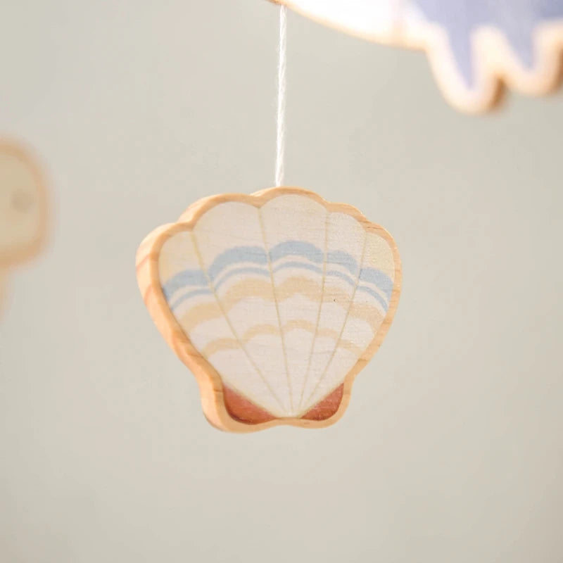 Newborn Baby Rattles Toys, 0-12 Months Soft Felt Whale Bed Bell Infant Mobile Crib Hanging Musical Carousel Toy, Boys Girls Gift