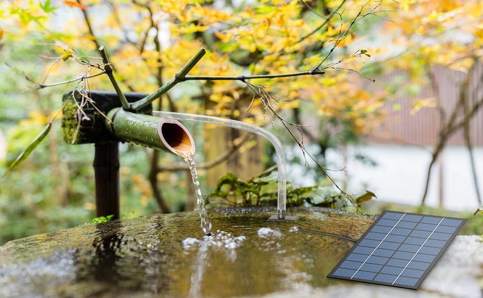 2.5W Solar Water Pump Fountain with 6Nozzles and 4ft Water Pipe, Solar Powered Pump for Bird Bath And Pond, Garden Solar Fountain Pump