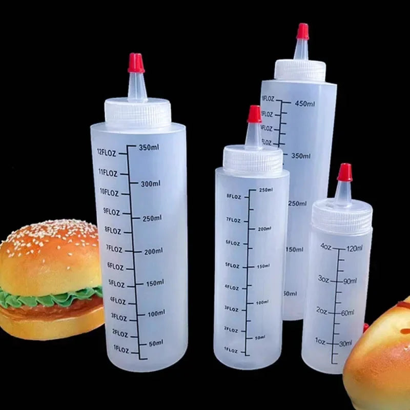 Squeeze Condiment Bottles With Nozzles, Plastic Ketchup Salad Sauce Hot Sauces Olive Oil Bottles, Kitchen Tools, Condiment Dispensers