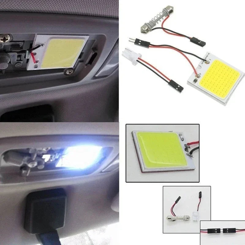 4Pcs, Car Interior Accessories, 18/24/48 SMD T10 4W 12V COB, Car Interior Panel LED Lights Lamp Bulb, Car Dome Light Car Panel
