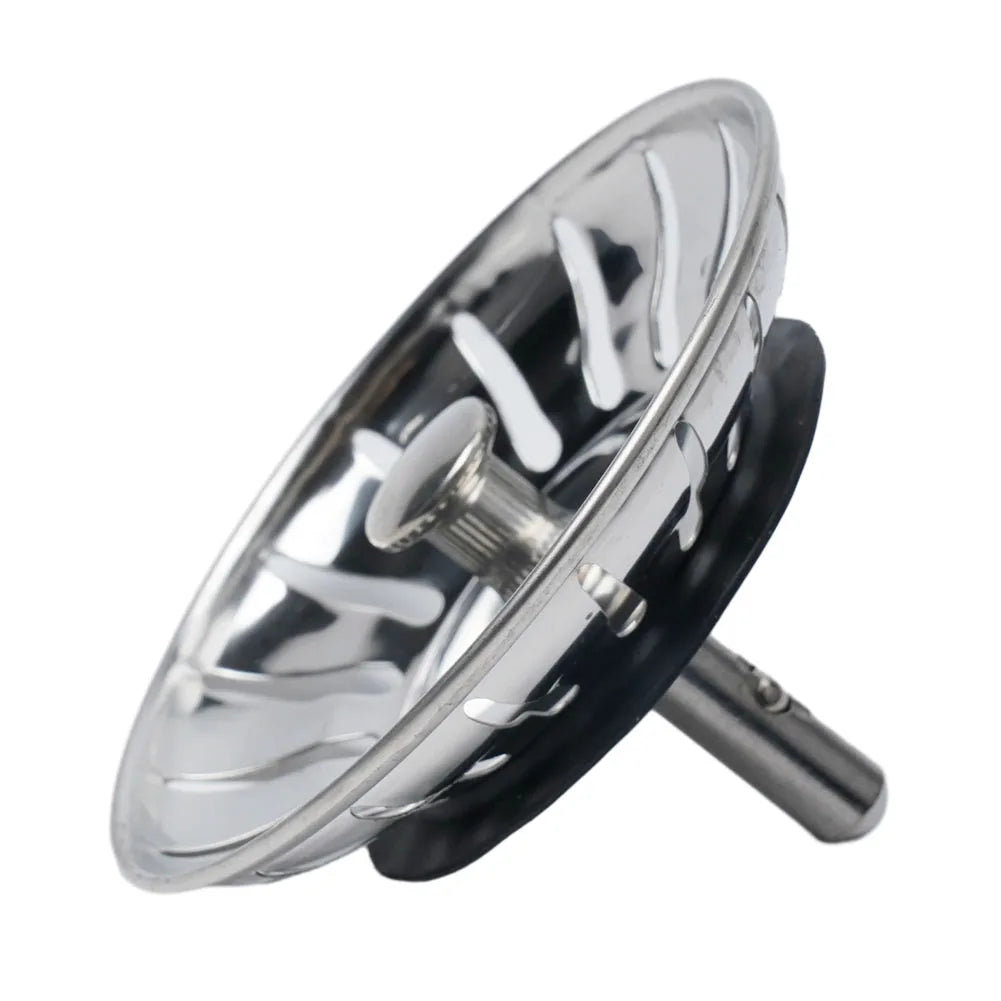 1Pc, Strainer, Premium Stainless Steel Replacement Kitchen Sink Strainer, Waste Drain Plug, 80mm, Basin Drain Stopper, Leach Basket
