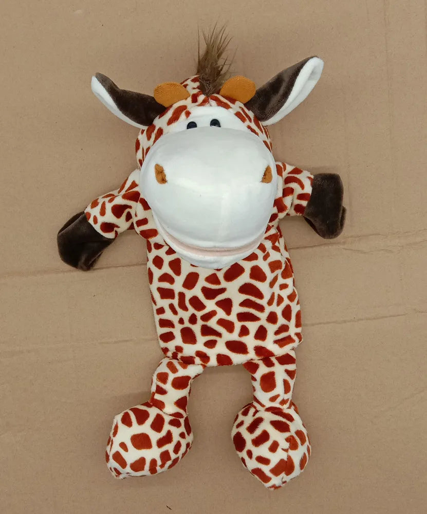 Cartoon Animal Hand Puppet Parent-child Game Doll, 35cm, Stuffed Gaming Doll, Lion Elephant Pig Appease Toys, Birthday Gifts For Children