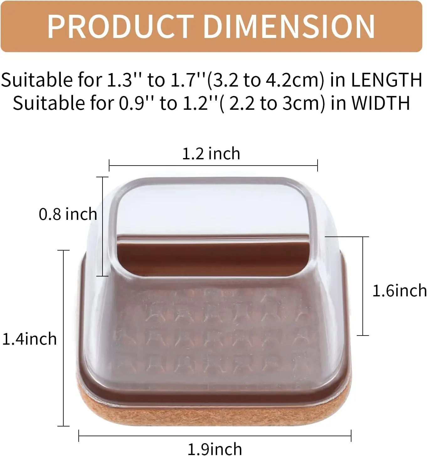 8Pcs, Silicone Chair Leg Floor Caps, Floor Protectors, Chair leg Foot End Covers for No Noise