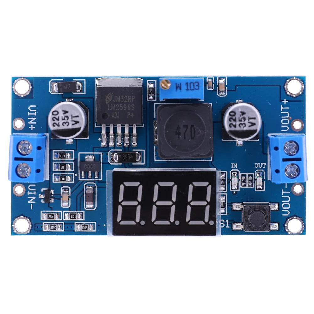 1-15 Pack, LM2596 DC-DC Adjustable Buck Converter Module, 4.75-40V to 1.25-37V Power Supply Step Down Voltage Regulator Module