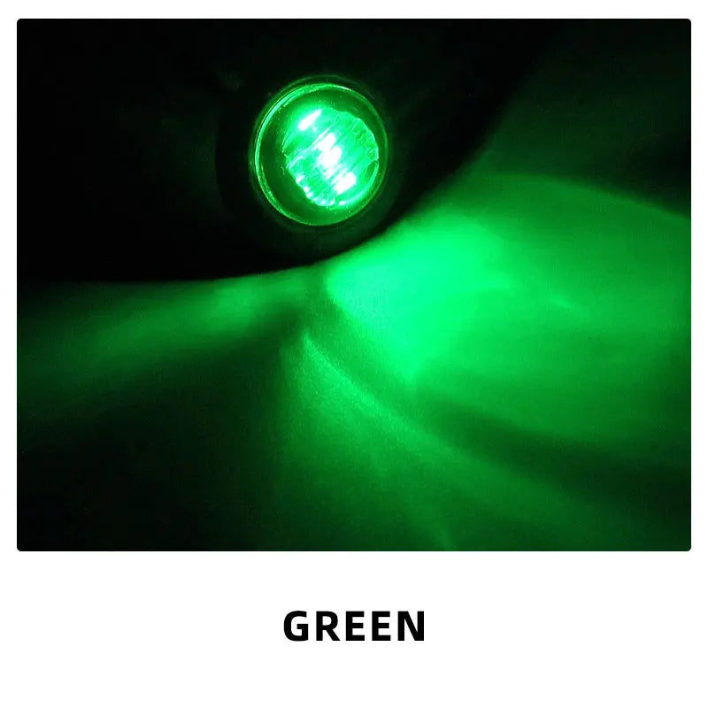 10PCS 24V LED Side Marker Indicator Lights Truck Warning Tail Light Trailer Lorry Car External Clearance Turn Signal Lamp